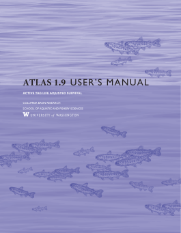 Purple ATLAS 1.9 cover with swimming salmon smolts (Decorative)