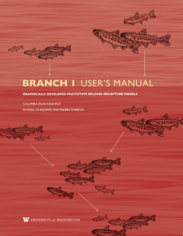 Salmon/Red color Branch 1 User's Manual with smolt groups connected by arrows (Decorative)
